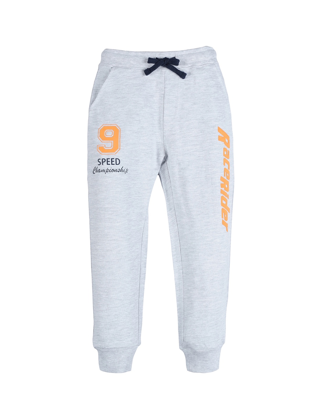 

PLUM TREE Boys Grey Printed Cotton Joggers