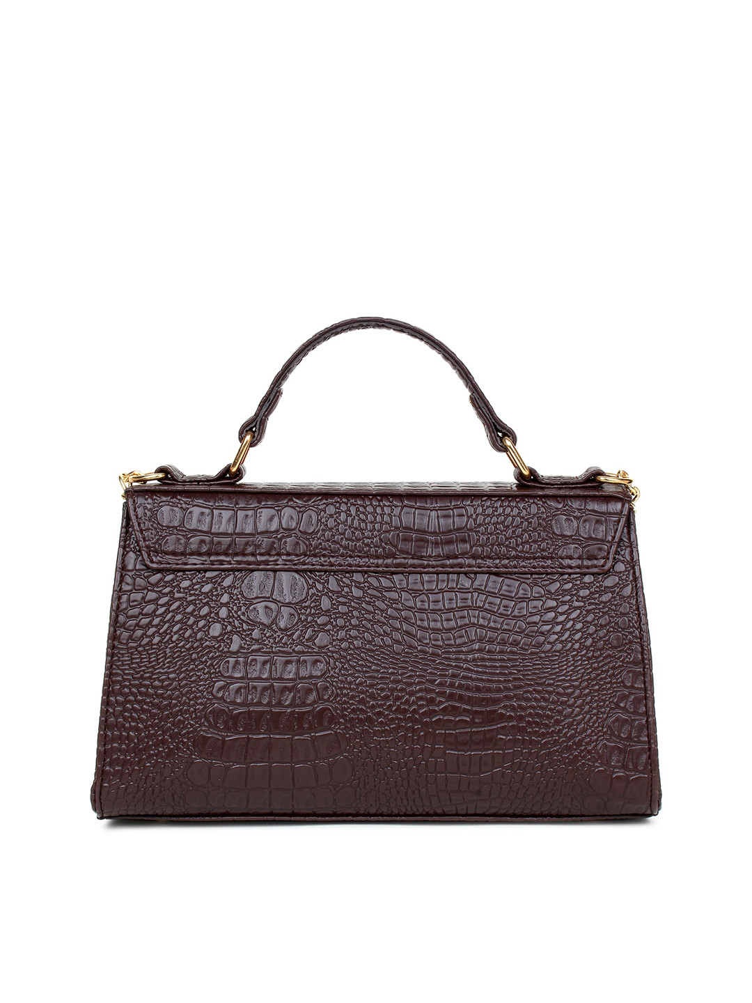 

LEGAL BRIBE Brown Textured PU Structured Satchel