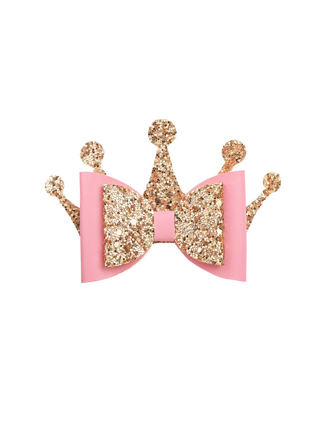 

Aye Candy Girls Pink & Gold-Toned Princess Bow Alligator Hair Clip