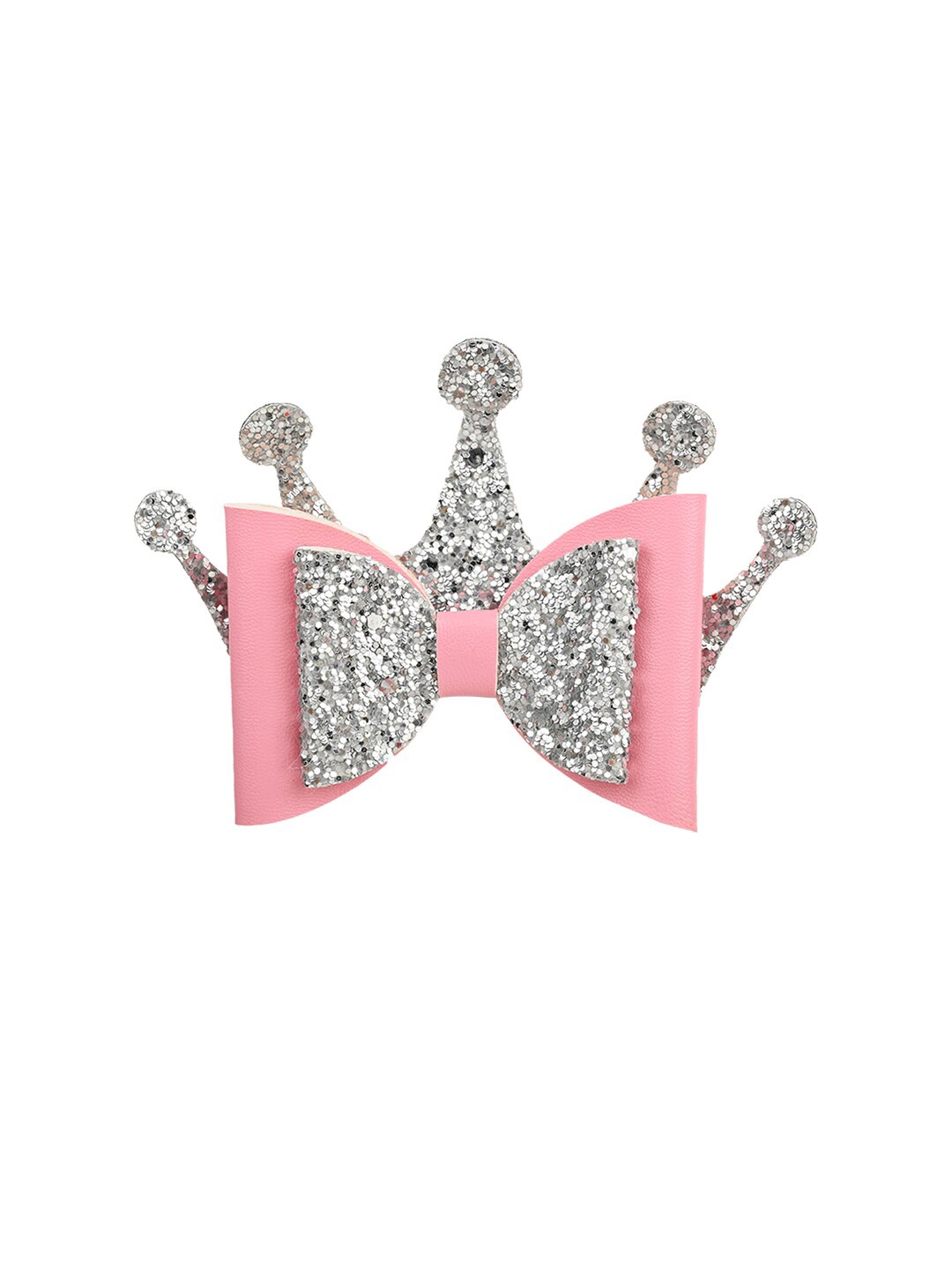 

Aye Candy Girls Pink & Silver-Toned Princess Bow Alligator Hair Clip
