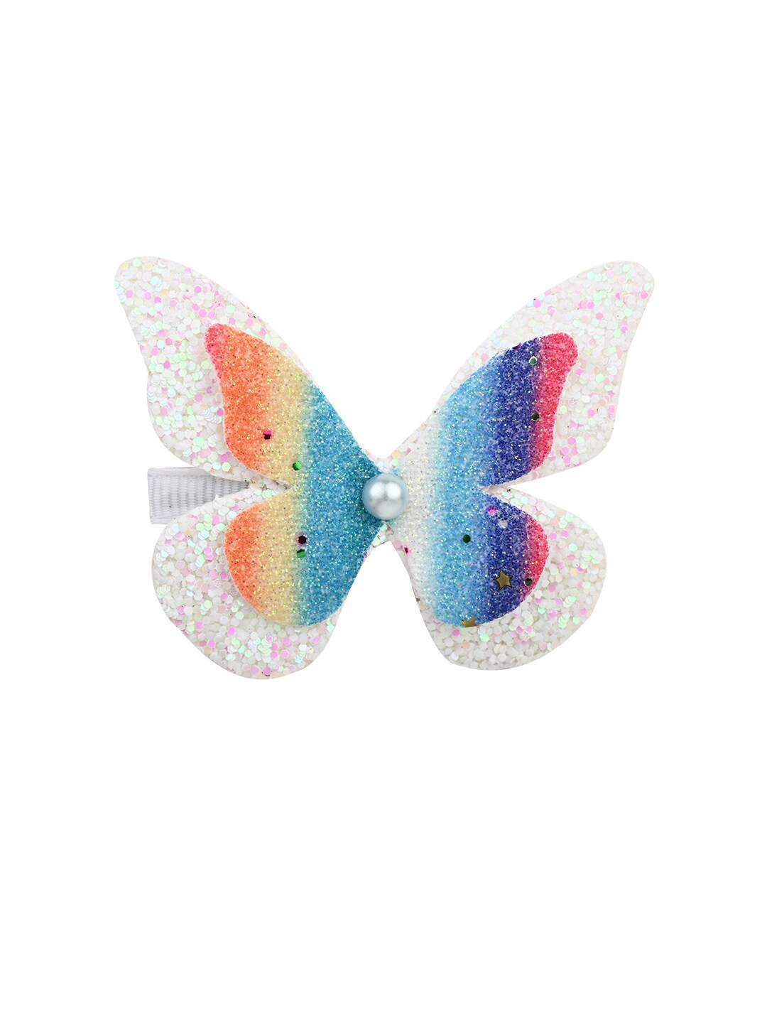 

Aye Candy Girls White & Blue Butterfly Alligator Hair Clip