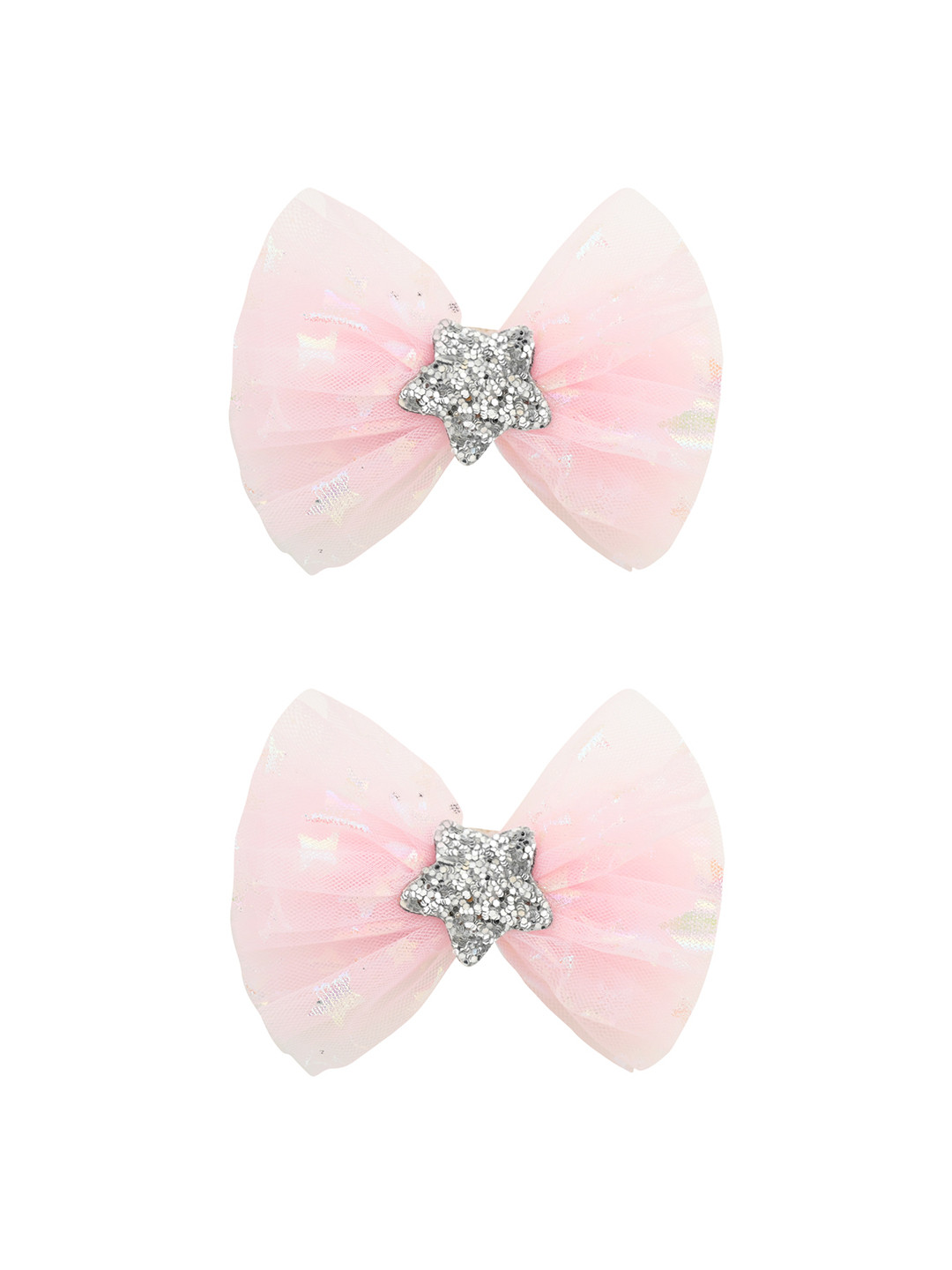 

Aye Candy Girls Set of 2 Pink & Silver-Toned Alligator Hair Clip
