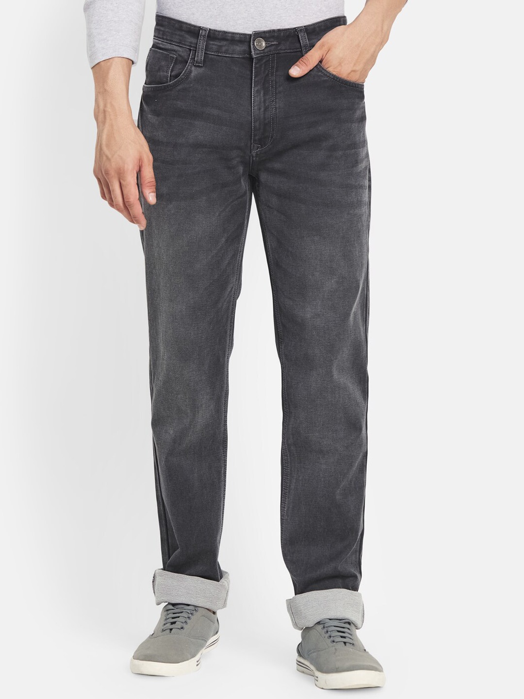 

Octave Men Grey Straight Fit Stretchable Jeans