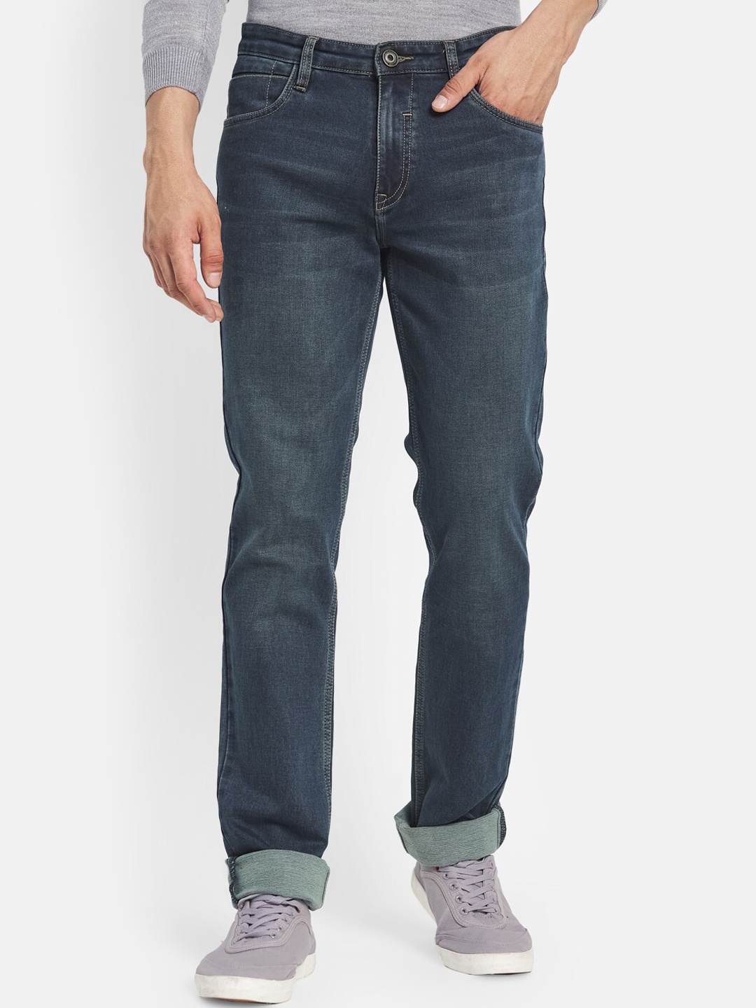 

Octave Men Blue Straight Fit Stretchable Jeans