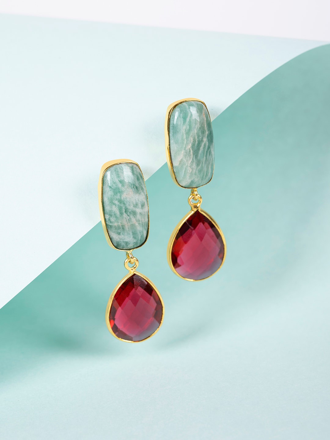 

Mikoto by FableStreet Red Contemporary Drop Earrings