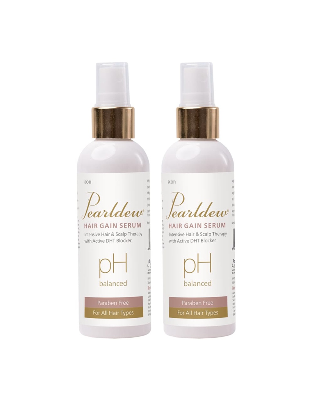 

Pearldew Set Of 2 Hair Gain Serum 100 ml Each, Transparent