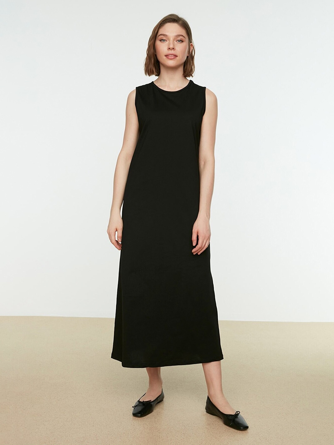 

Trendyol Women Black A-Line Midi Dress