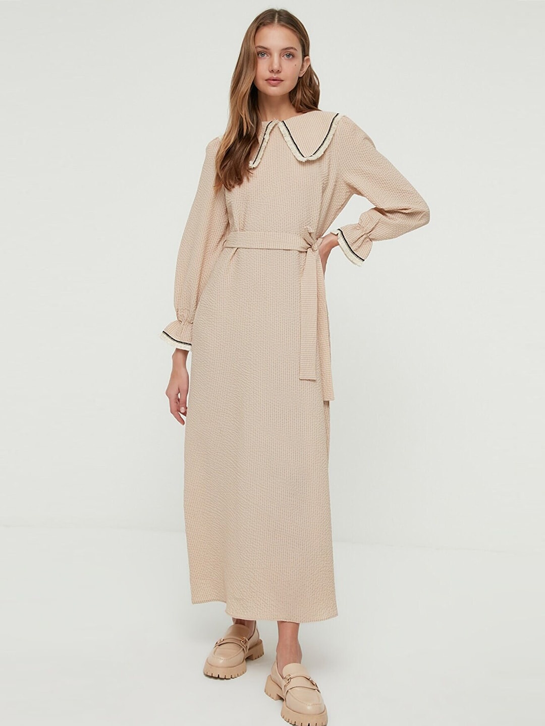 

Trendyol Women Beige Maxi Dress