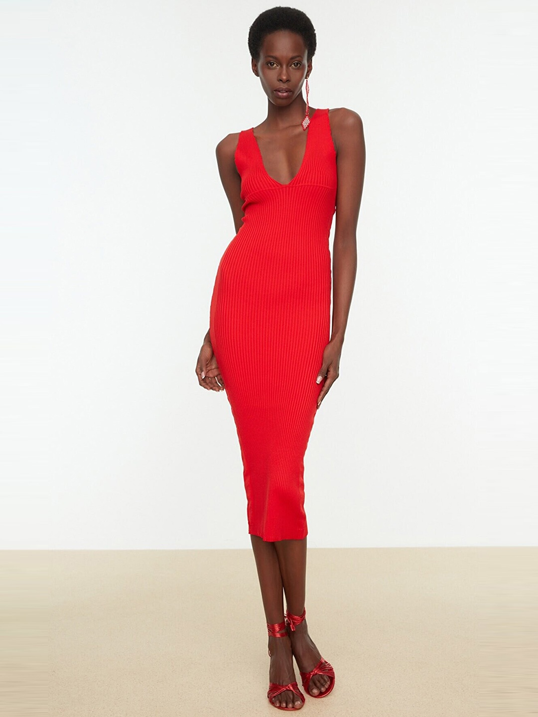 

Trendyol Women Red Bodycon Dress