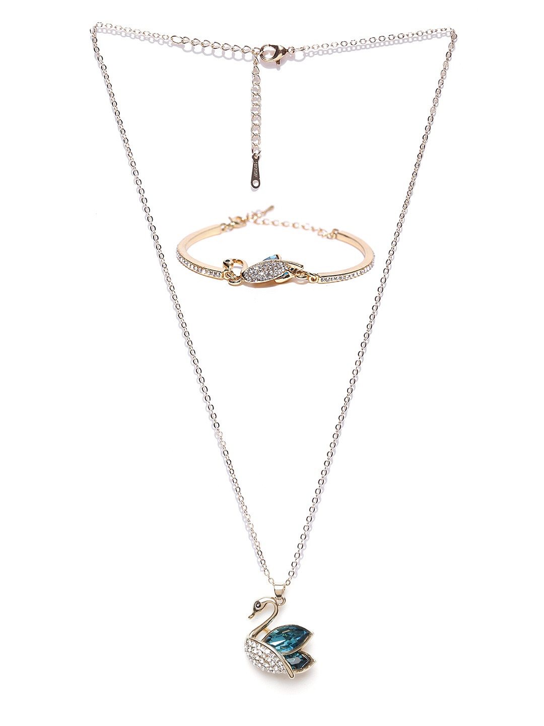 

YouBella Gold-Toned & Green Stone-Studded Jewellery Set