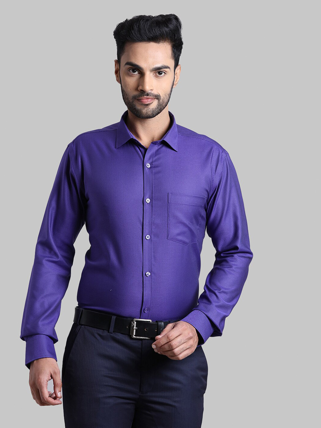

Park Avenue Men Blue Slim Fit Formal Cotton Shirt