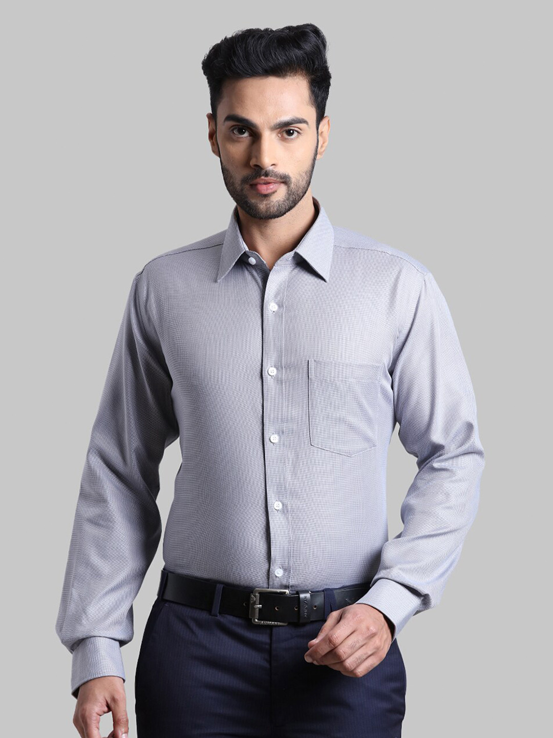 

Park Avenue Men Grey Formal Shirt