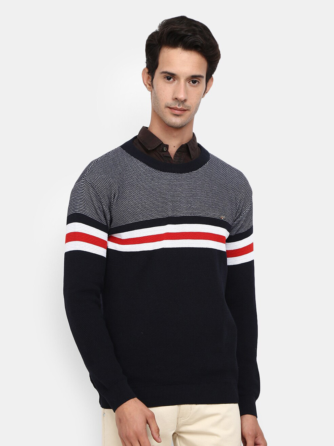 

V-Mart Men Navy Blue Sweatshirt