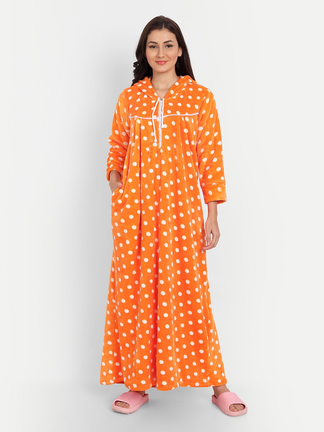 

PALIVAL Orange Printed Maxi Nightdress