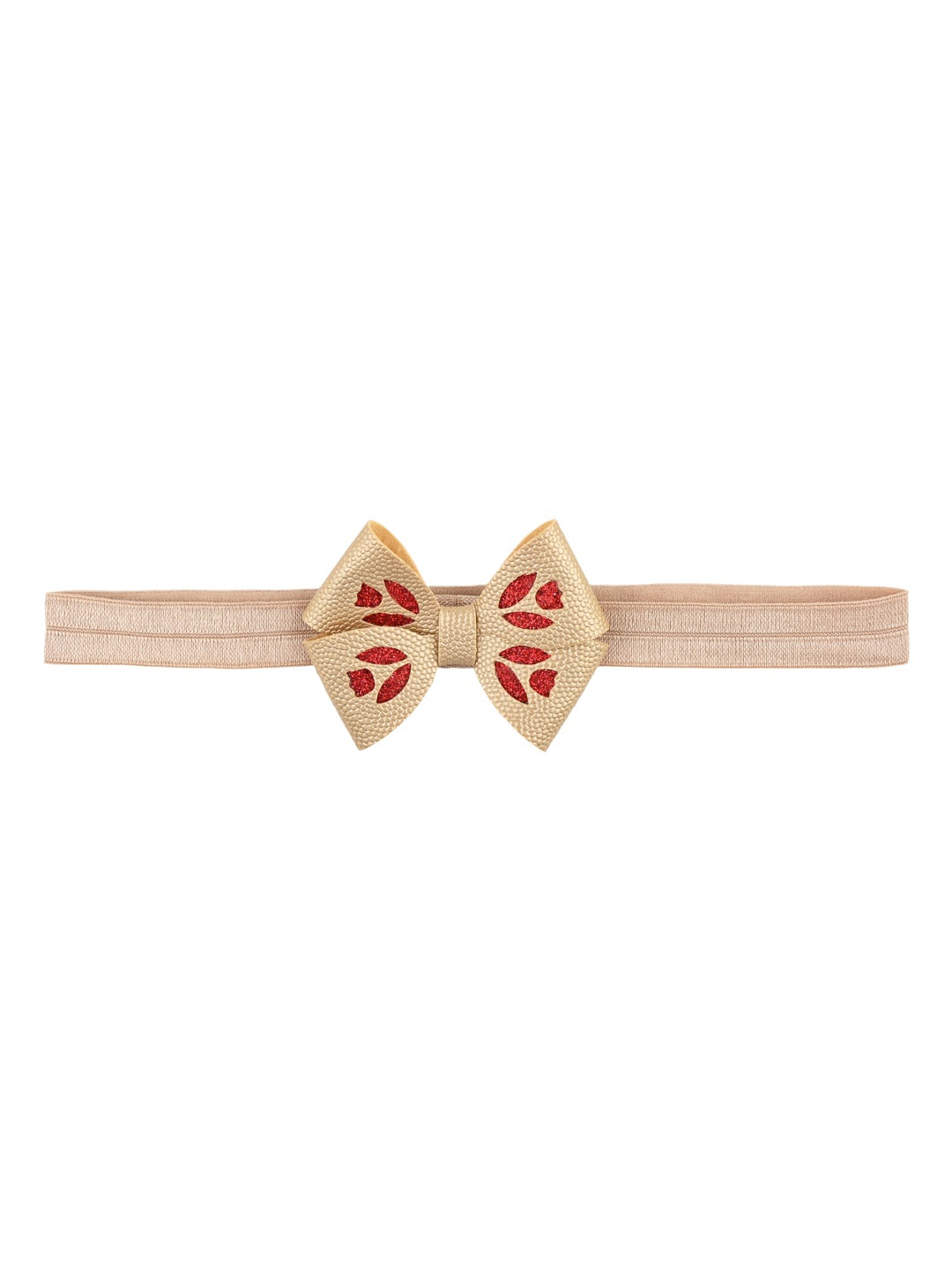 

Aye Candy Girls Gold-Toned & Red Tulip Bow Head Band