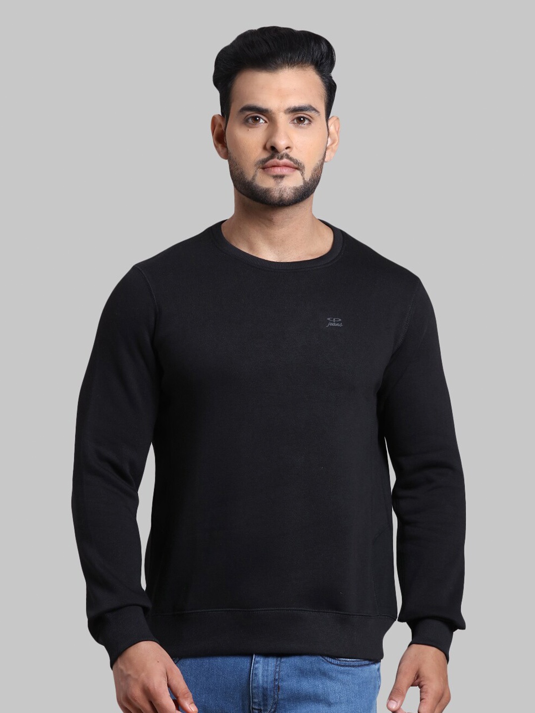 

ColorPlus Men Black Sweatshirt