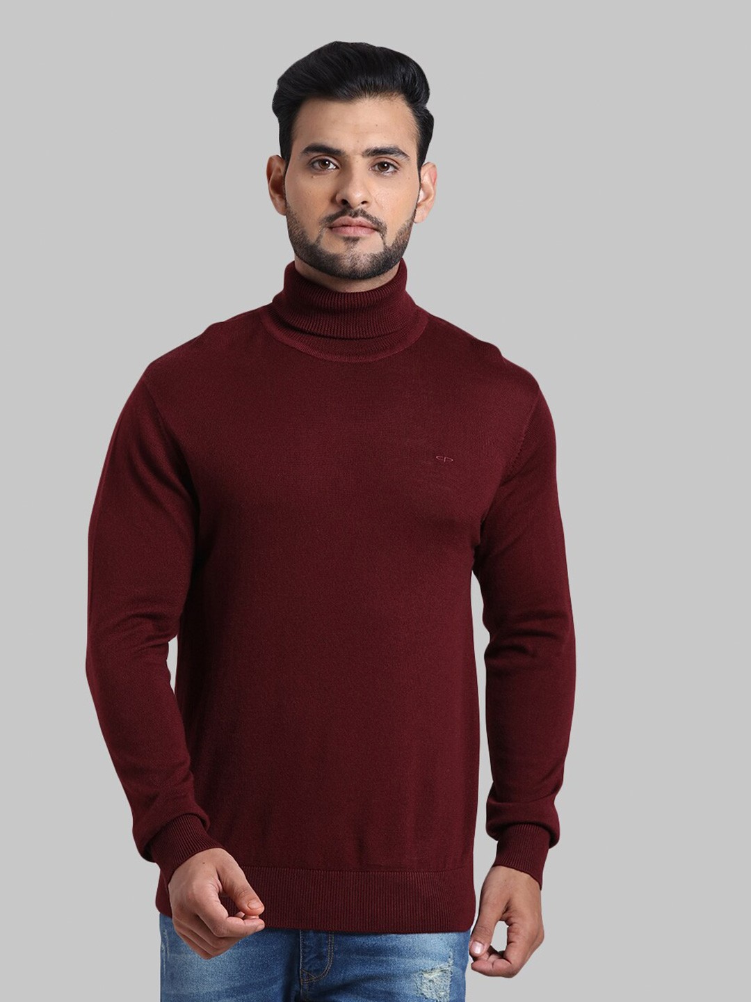 

ColorPlus Men Plus Size Maroon Pullover Sweater