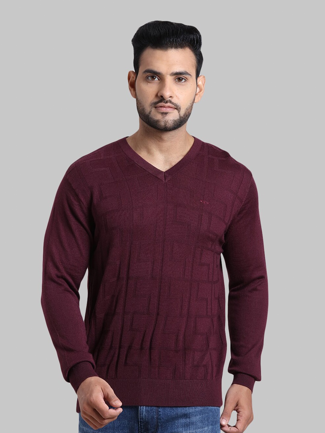 

ColorPlus Men Maroon Pullover Sweater