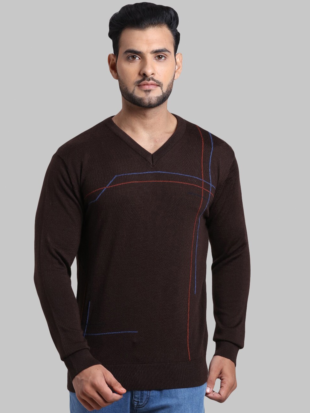 

ColorPlus Men Brown Pullover