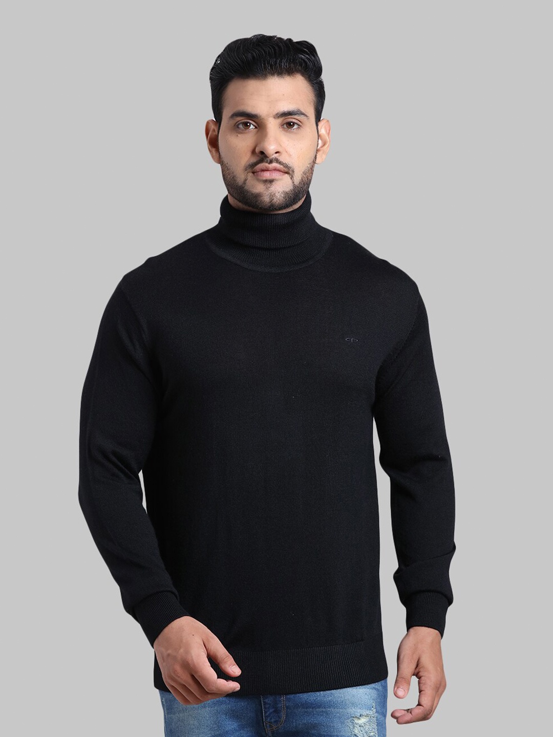 

ColorPlus Men Black Solid Pullover