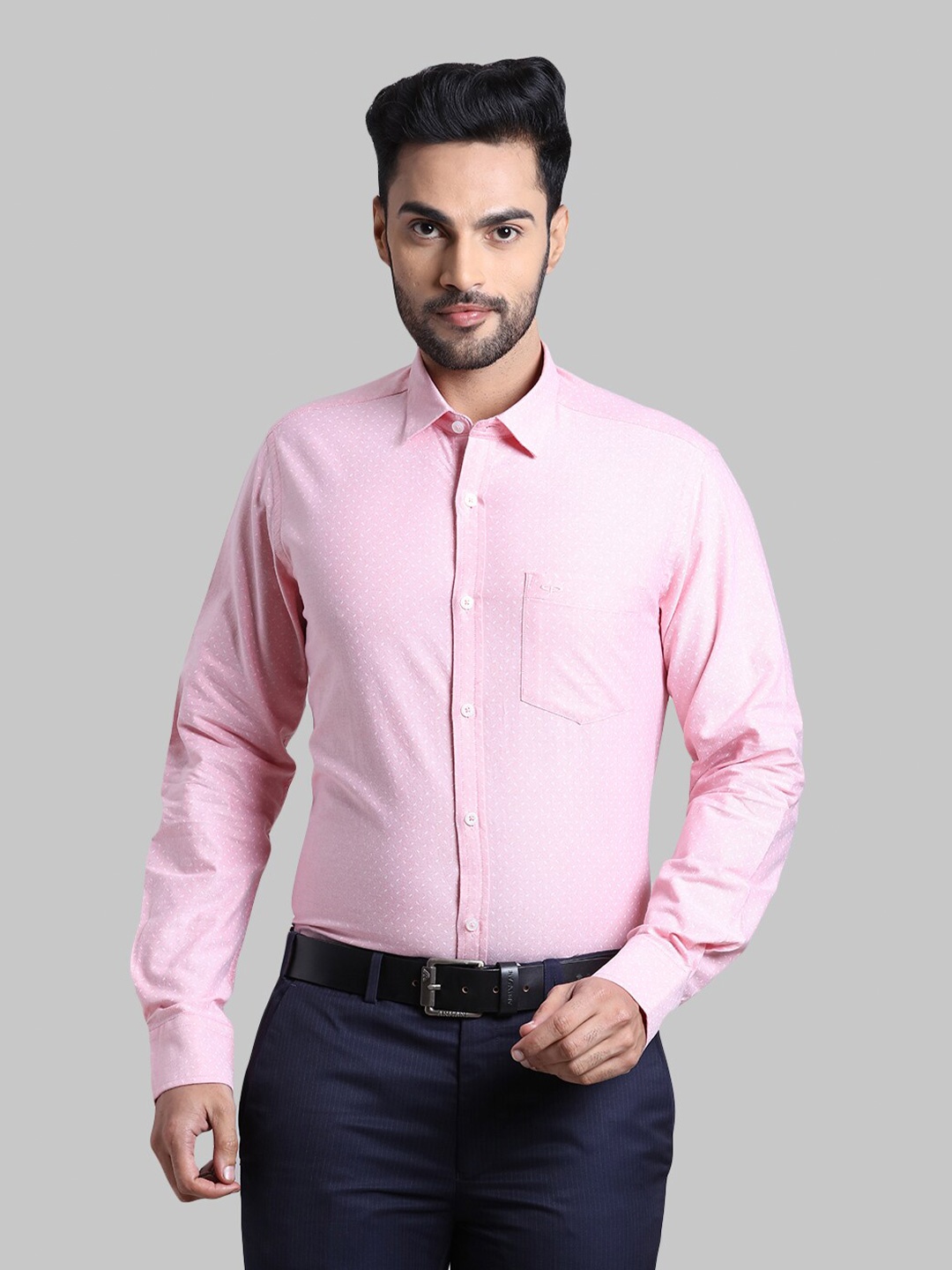 

ColorPlus Men Pink Printed Formal Shirt