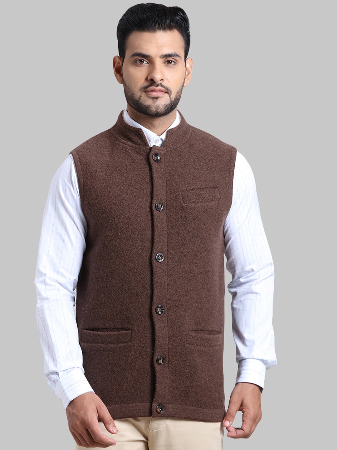 

ColorPlus Men Brown Tailored Jacket
