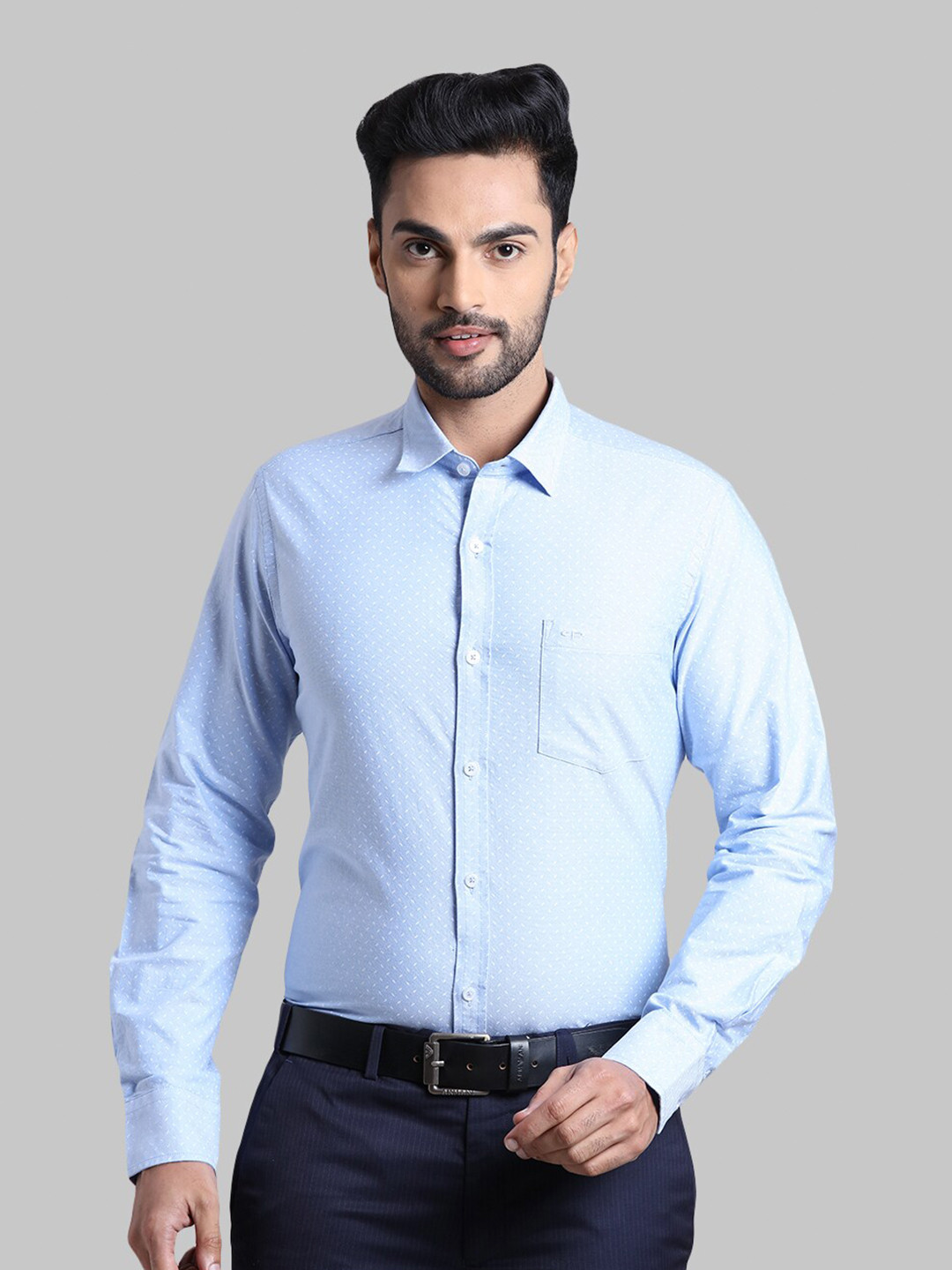 

ColorPlus Men Blue Solid Formal Shirt