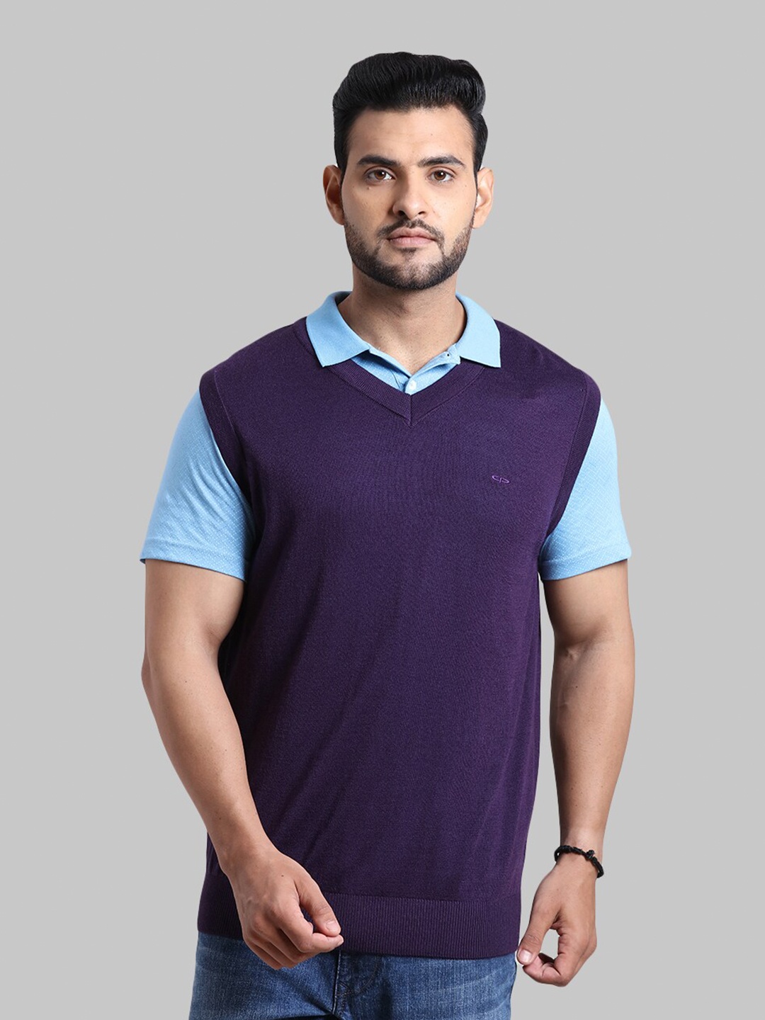 

ColorPlus Men Violet Sweater Vest