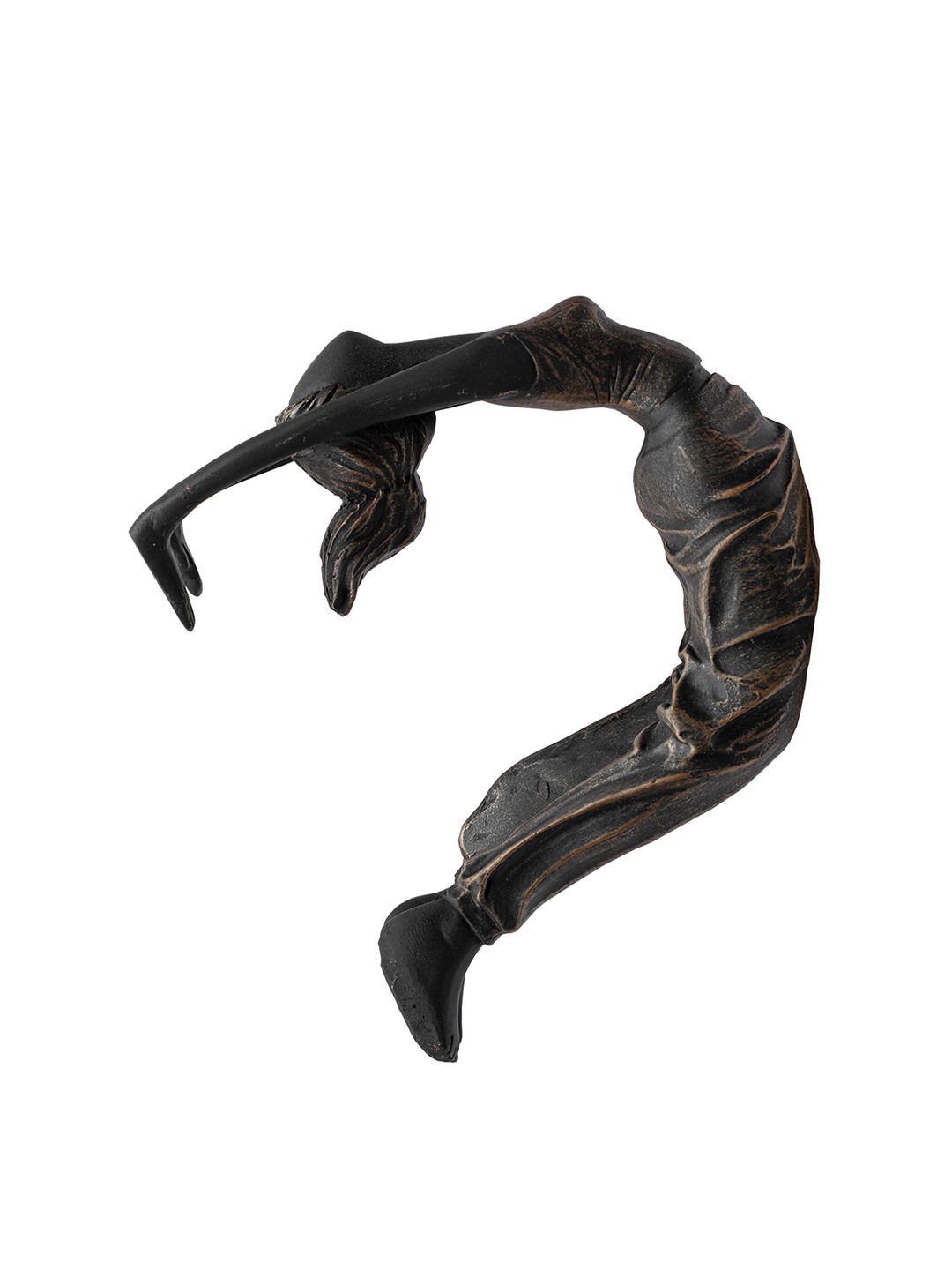 

TANSHA QUO Black & Gold-Coloured Yoga Wheel Pose Showpieces