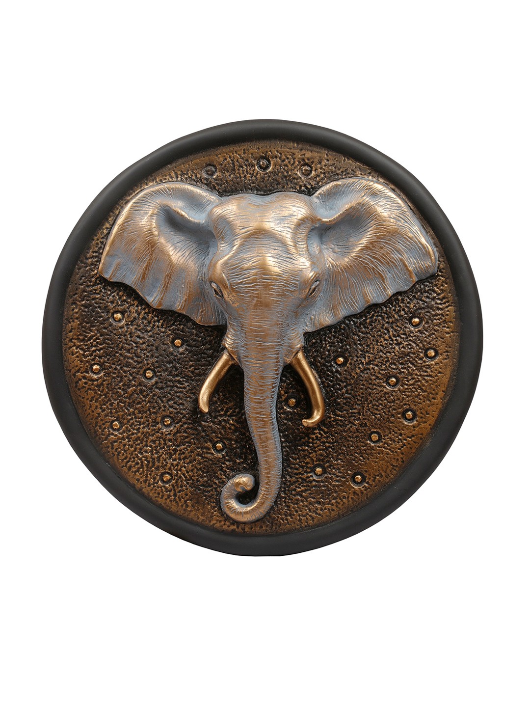 

TANSHA QUO Black & Gold Elephant Head Wall Art