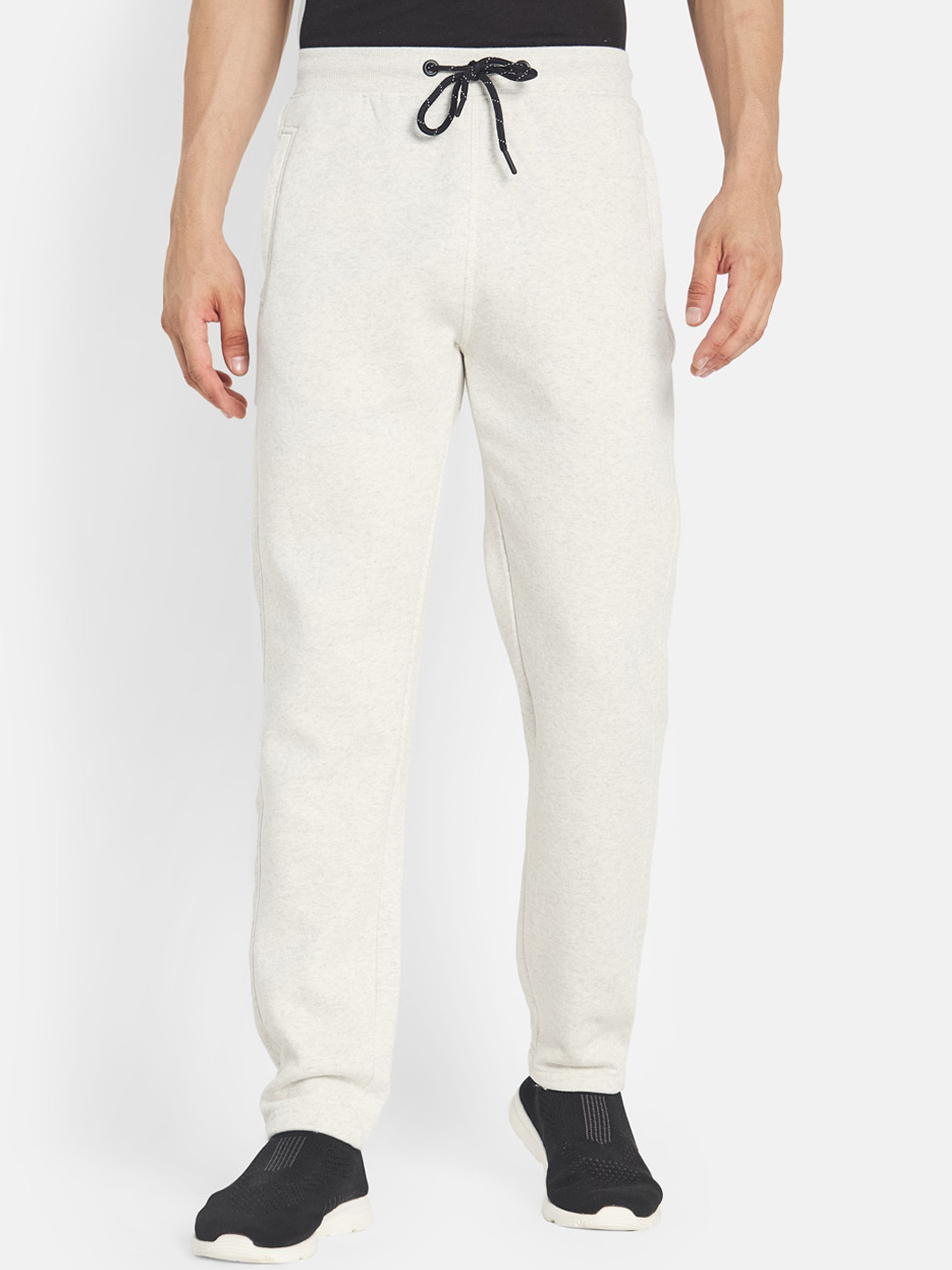 

Octave Men White Solid Cotton Track Pants