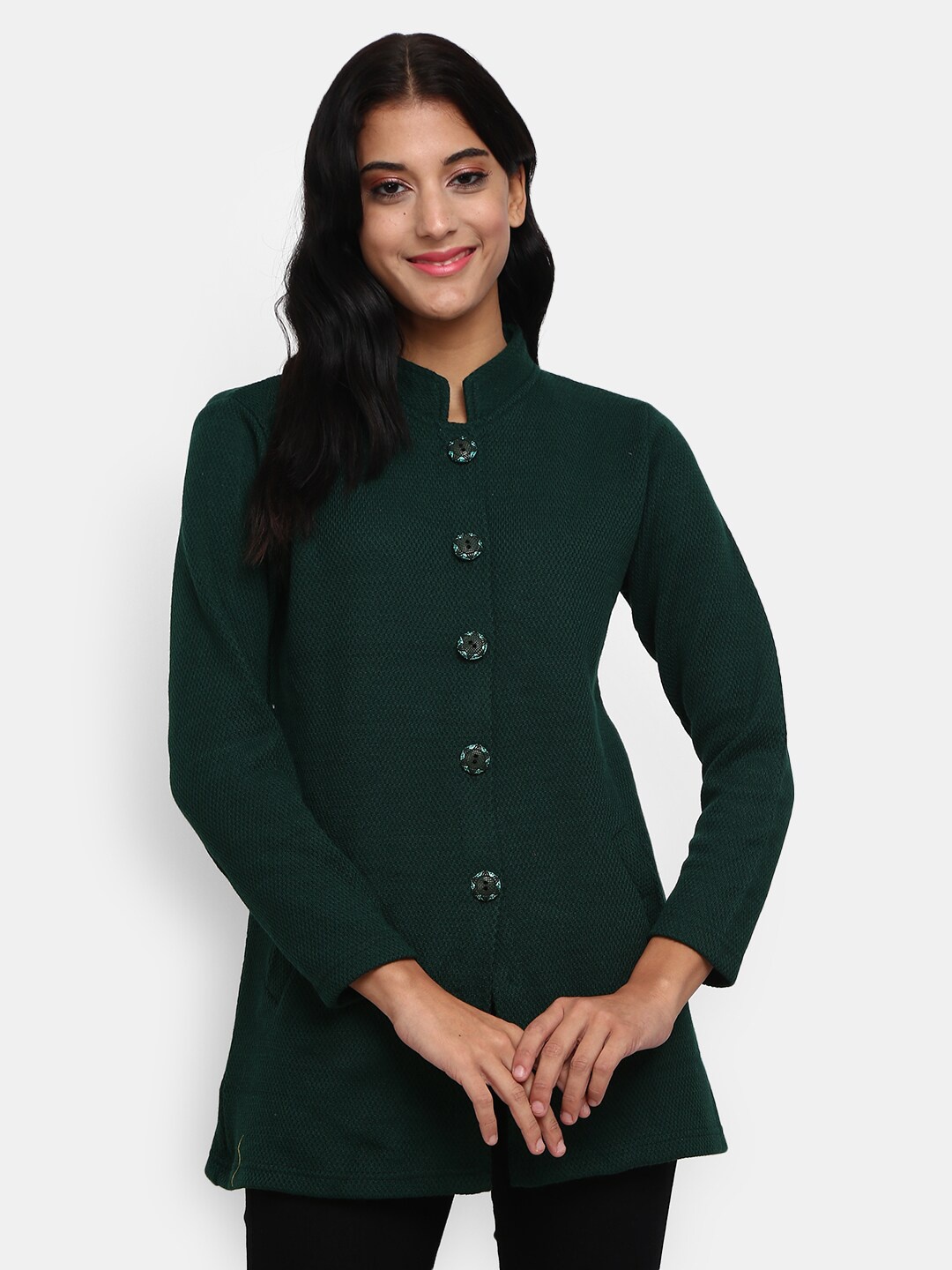 

V-Mart Women Green Sweatshirt
