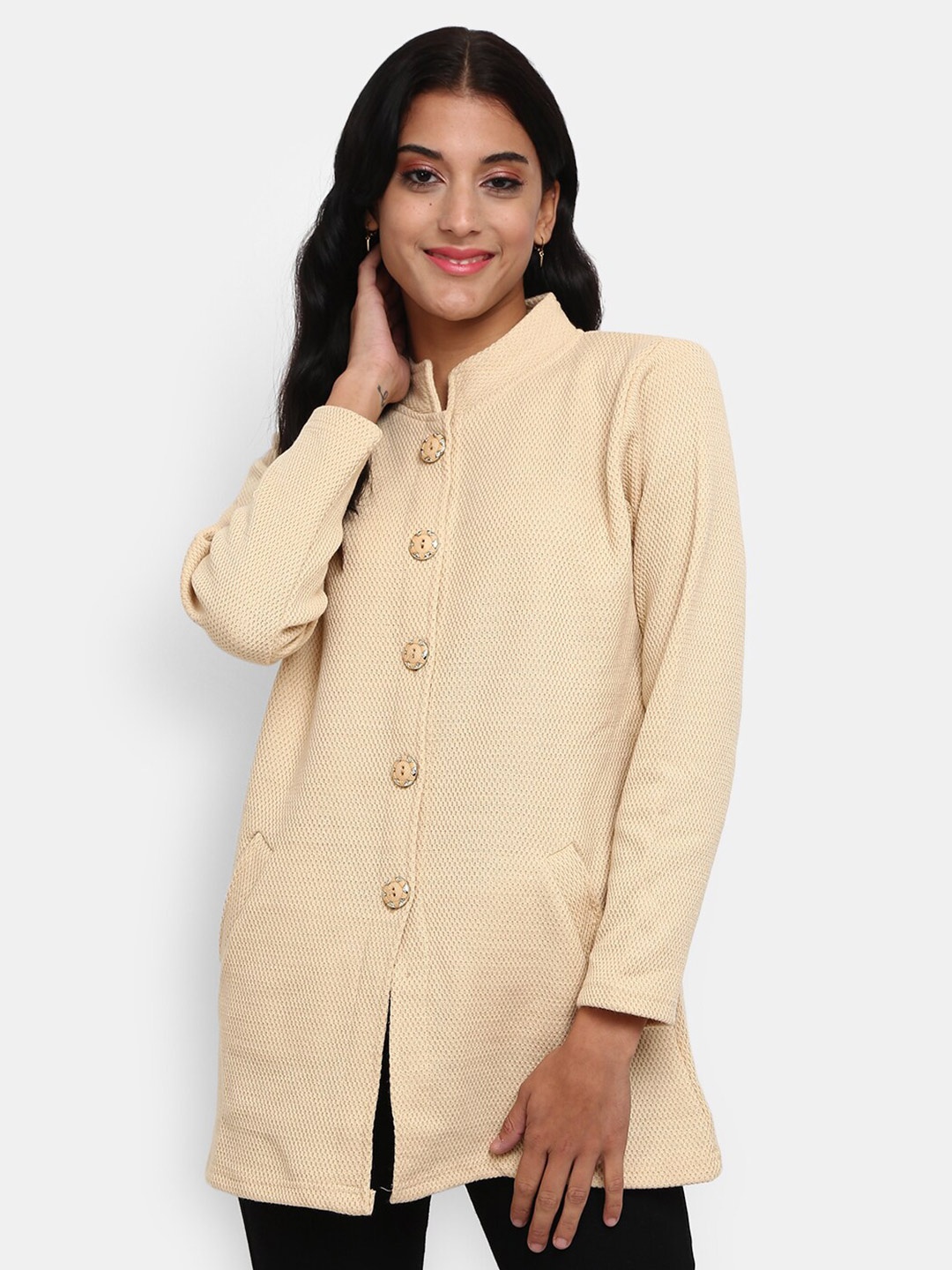 

V-Mart Women Beige Longline Cardigan