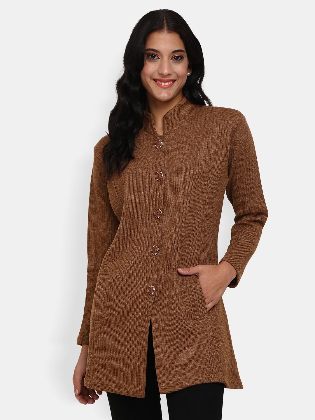 

V-Mart Women Brown Longline Cardigan