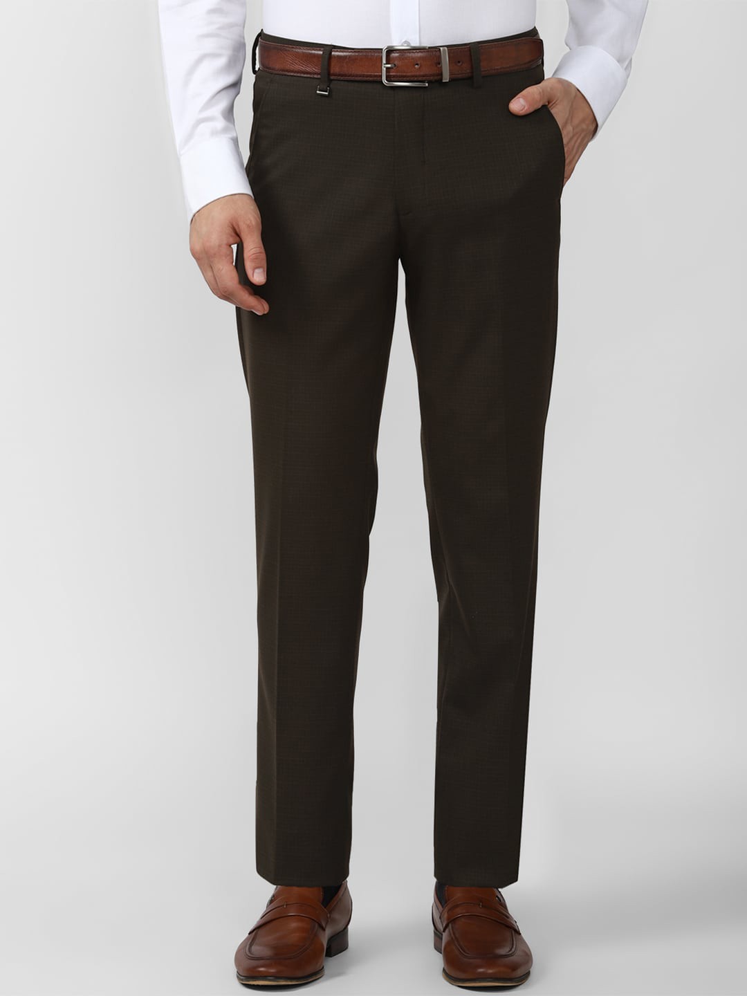 

Van Heusen Men Brown Slim Fit Formal Trousers