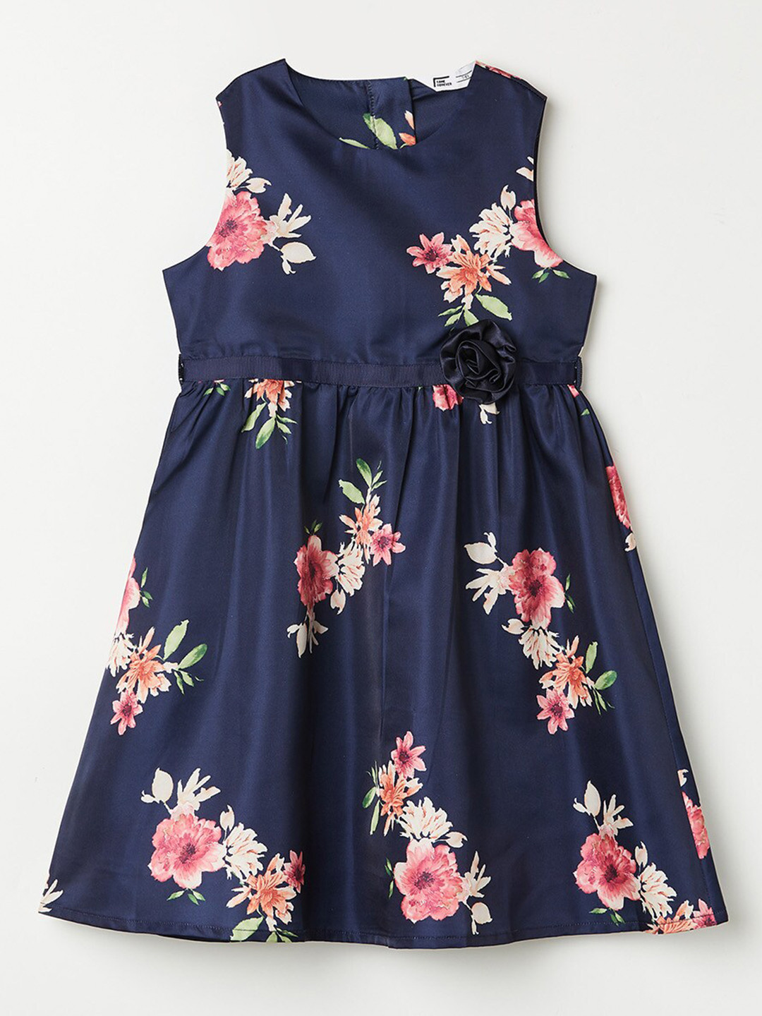 

Fame Forever by Lifestyle Navy Blue Floral Printed Dress