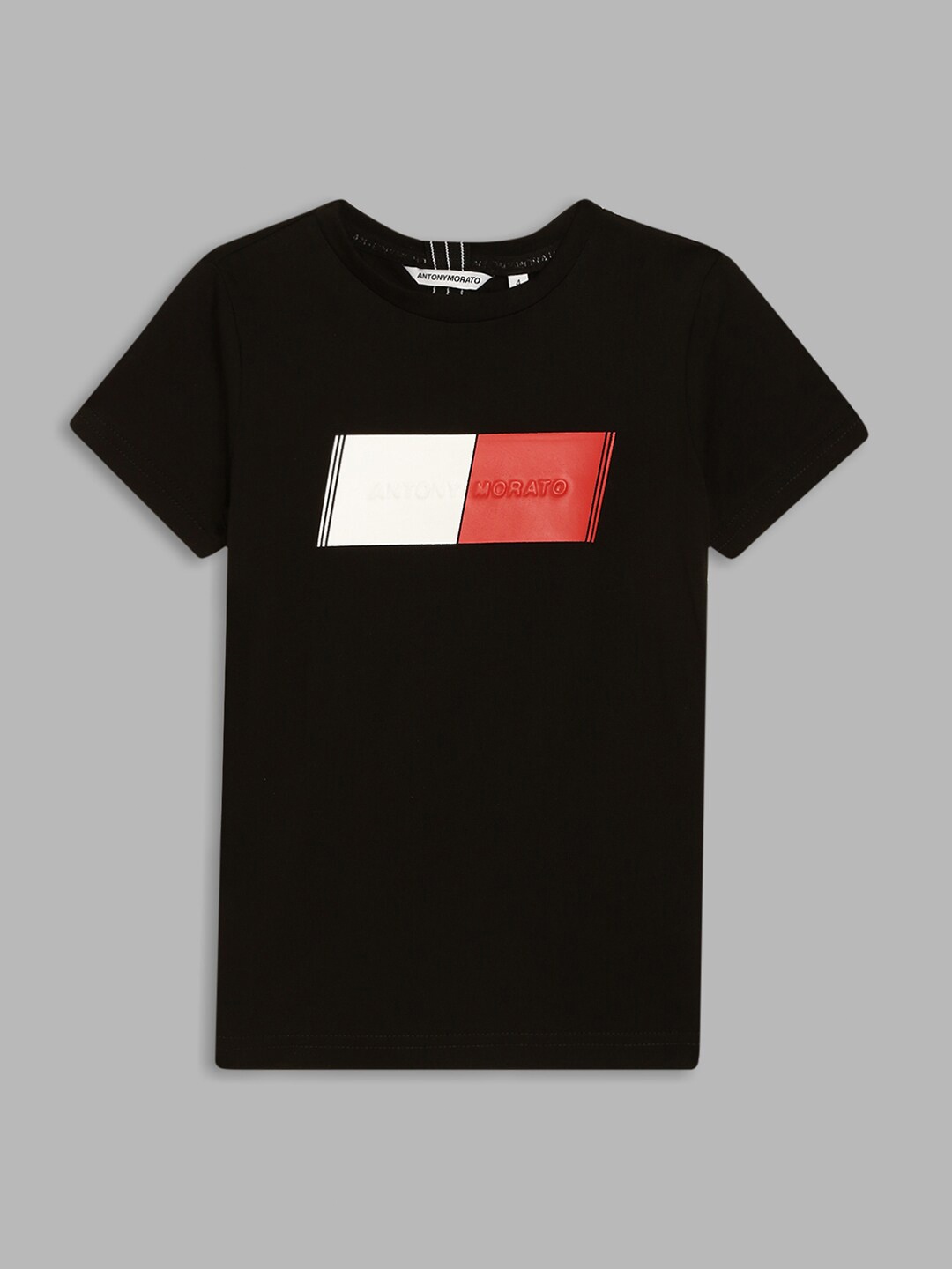 

Antony Morato Boys Black Pure Cotton Round Neck T-shirt