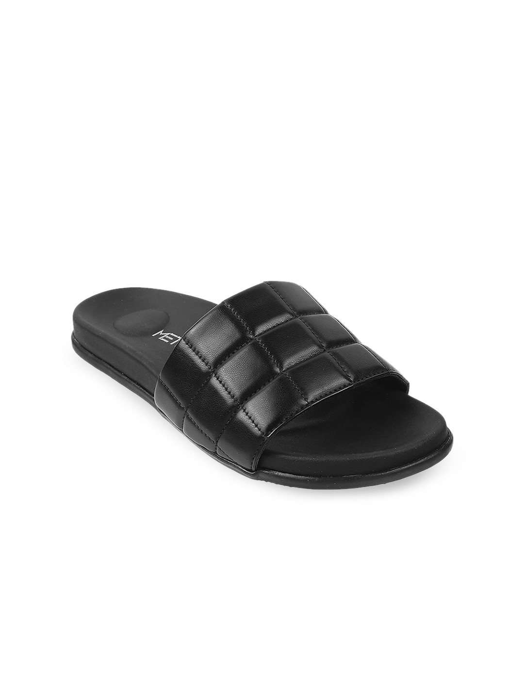 

Metro Women Black Solid Sliders