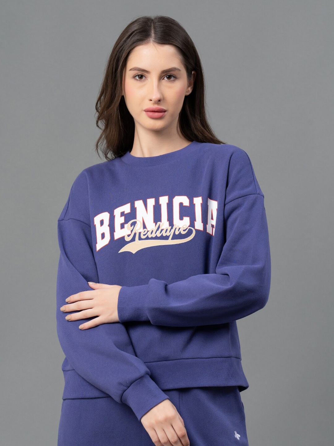 

Mode by Red Tape Women Purple Printed Sweatshirt