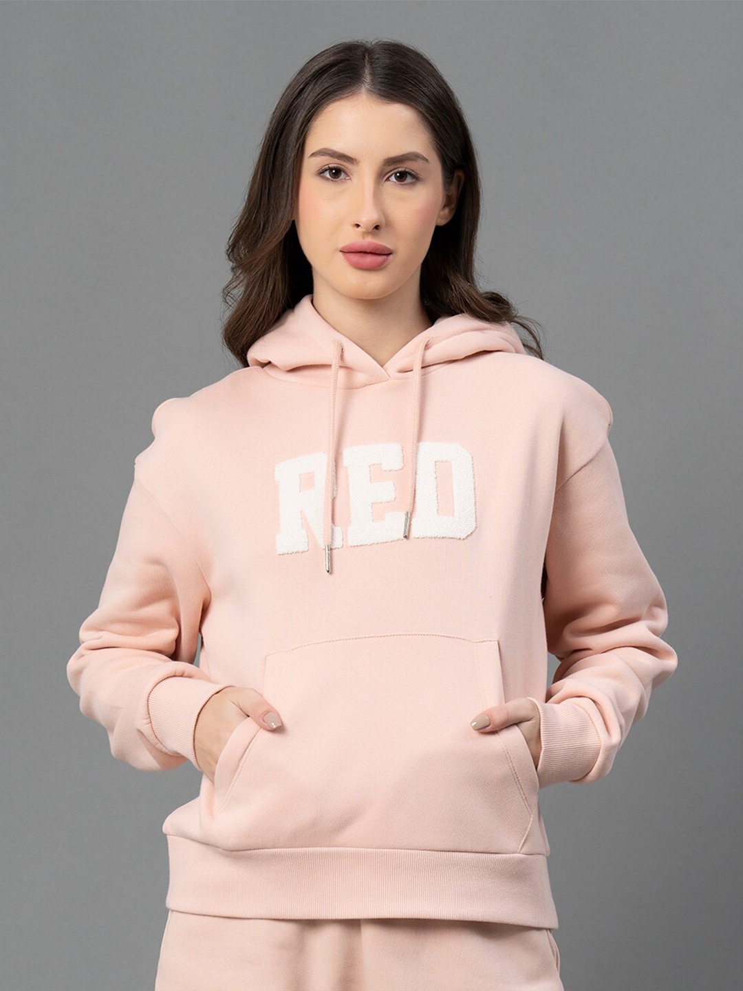 

Mode by Red Tape Mode By Red Tape Women Light Peach Embroidered Hoodie