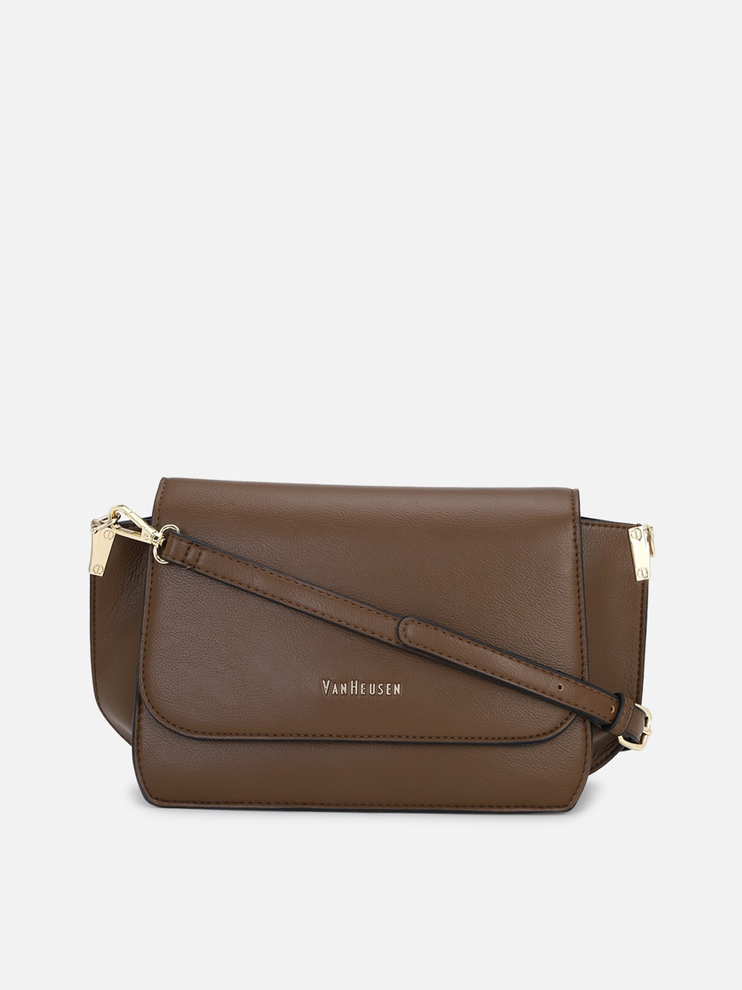 

Van Heusen Woman Brown PU Structured Sling Bag