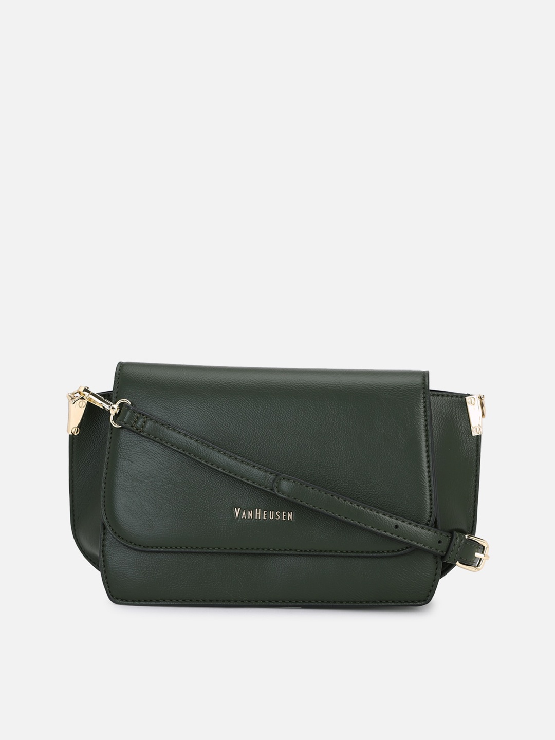 

Van Heusen Woman Green Textured Structured Sling Bag