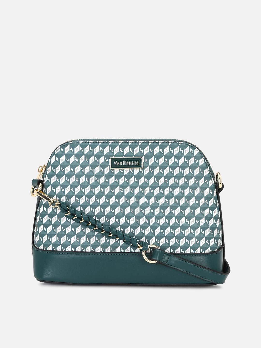 

Van Heusen Woman Blue PU Structured Sling Bag with Quilted