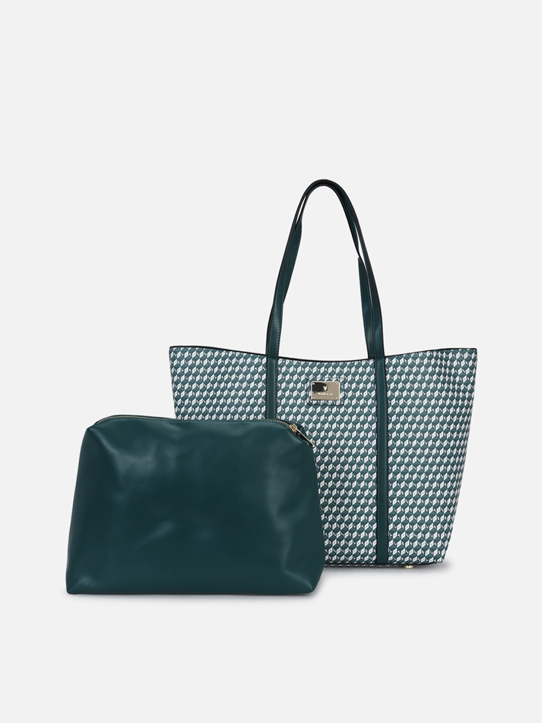 

Van Heusen Woman Green PU Oversized Shopper Tote Bag