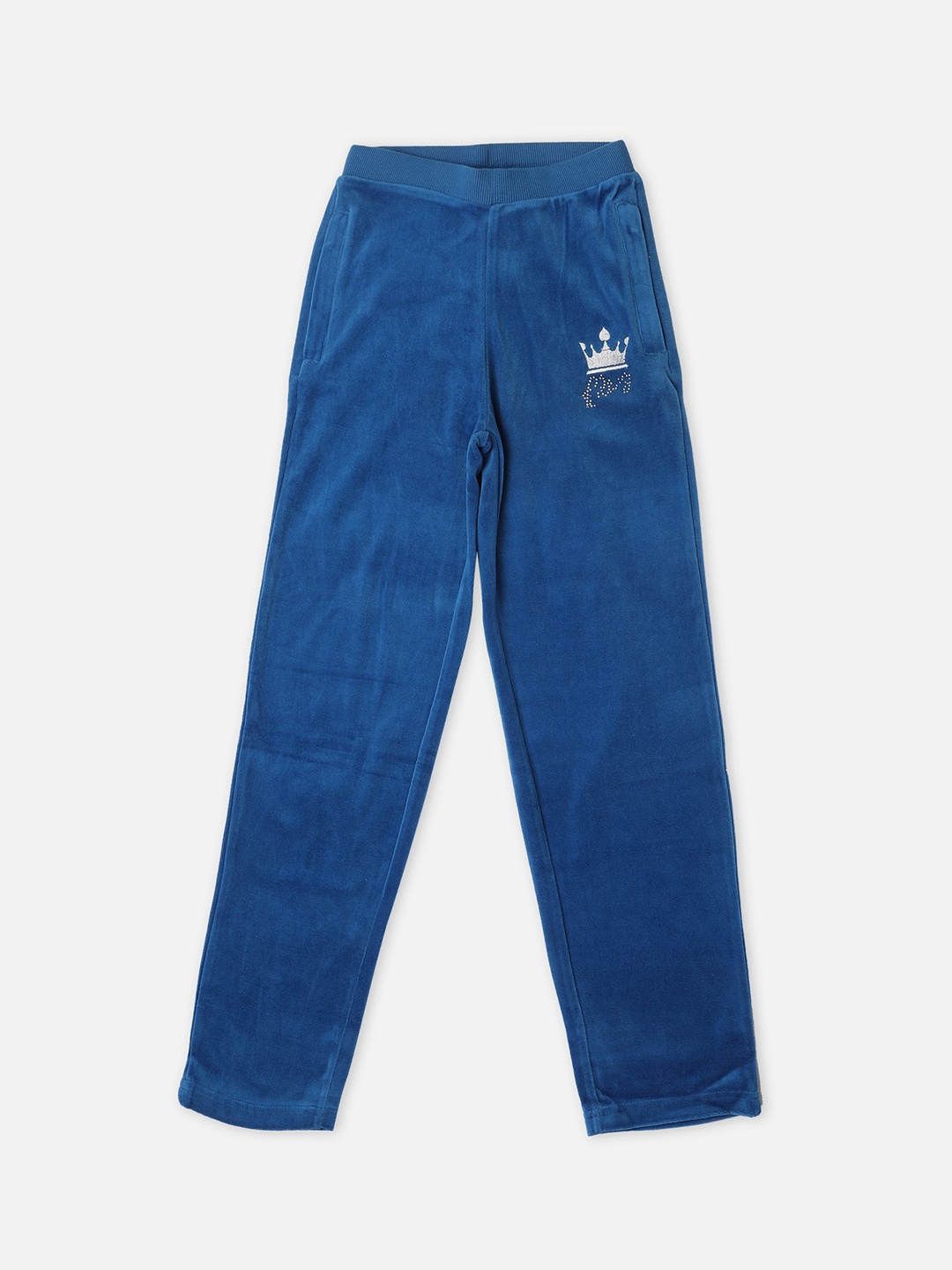 

Sweet Dreams Girls Blue Solid Lounge Pants