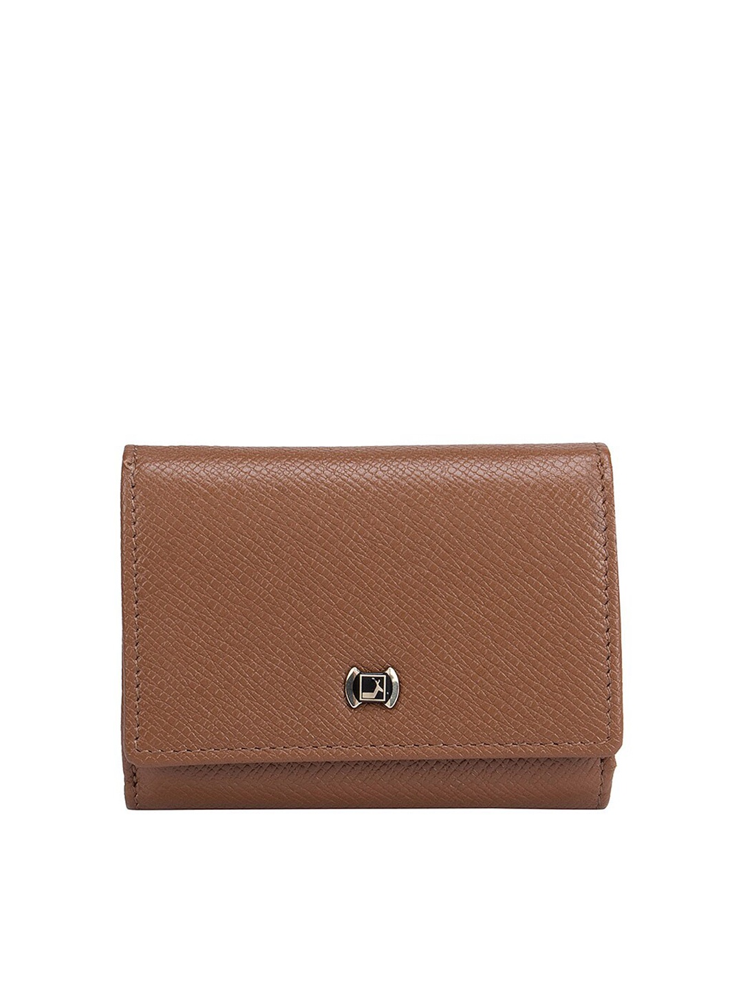 

Da Milano Women Brown Textured Leather Two Fold Wallet