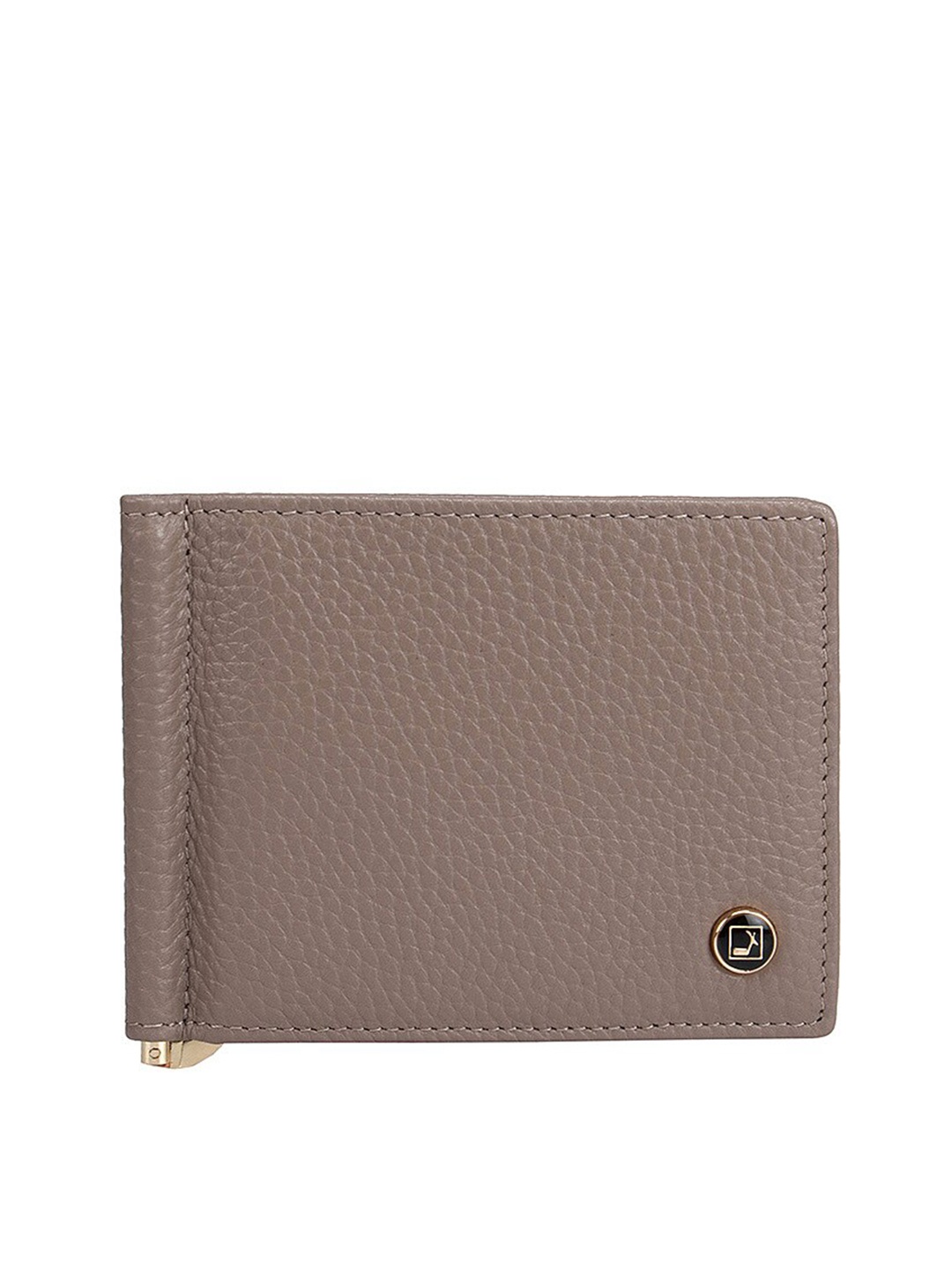 

Da Milano Men Taupe Textured Leather Money Clip