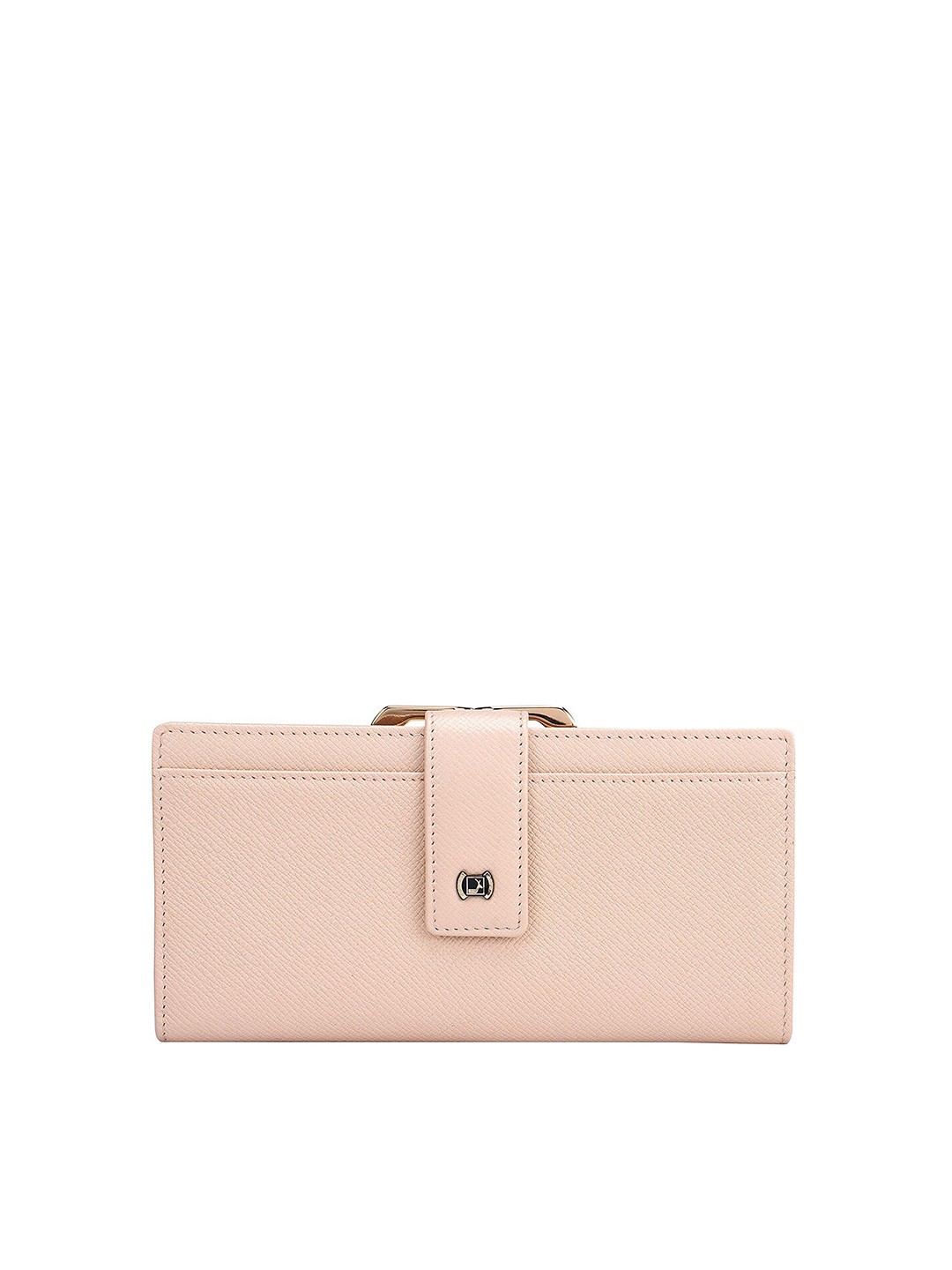 

Da Milano Women Pink Textured Leather Two Fold Wallet