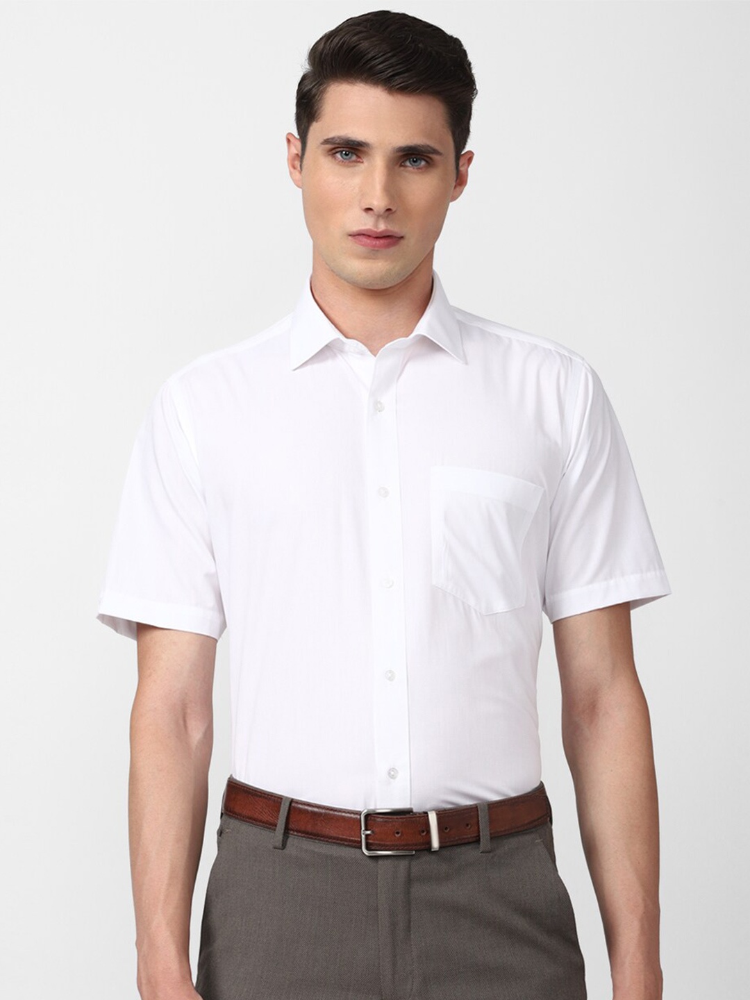

Van Heusen Men White Checked Formal Shirt