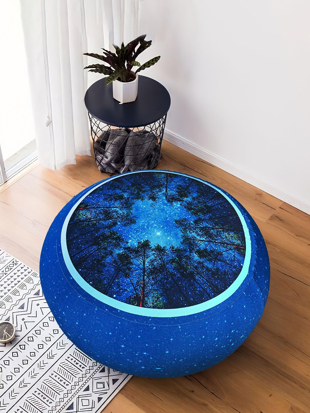 

Cortina Blue Printed Bean Bag Cover